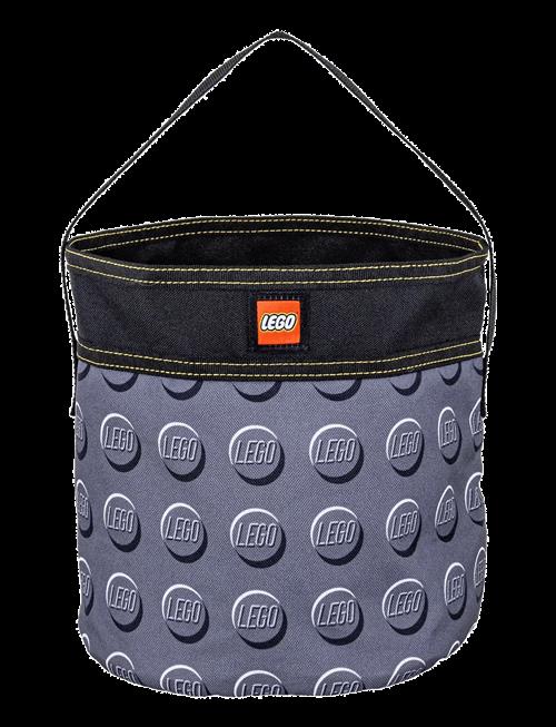 Euromic | Lego® Storage Cinch Bucket, Grey, 22X20 Cm, 6.3 L | 6.3 L