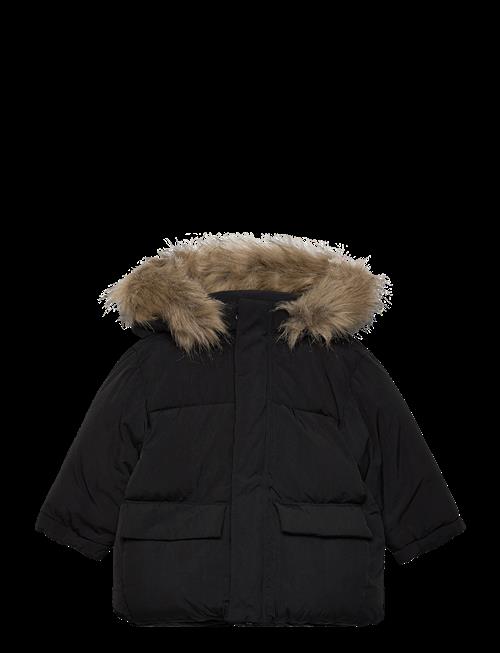 Mango | Puffer Coat With Fur-Effect Hood | 18-24M