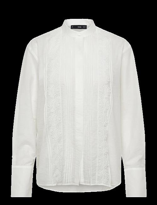 Mango | Blouse With Lace Trim Details | S