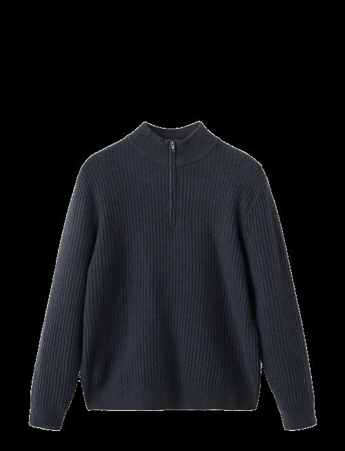 Mango | Ribbed Sweater With Zip Neck | XXL