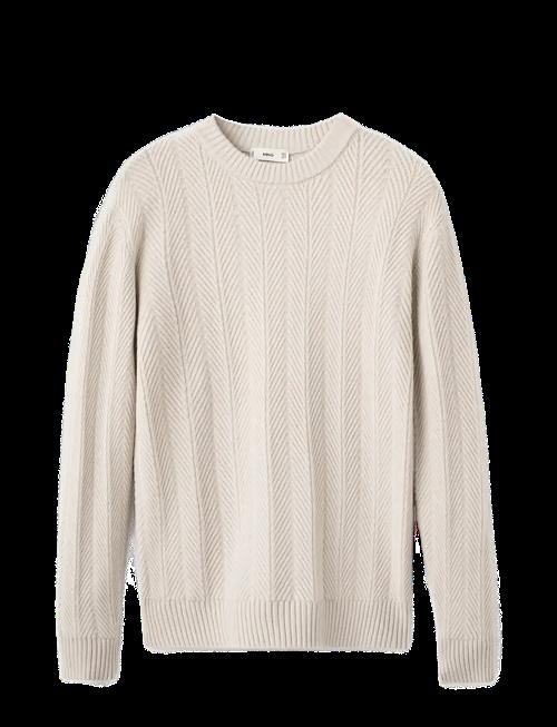Mango | Herringbone Structured Sweater | XXL