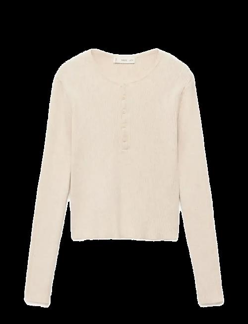 Mango | Ribbed Sweater With Buttons | 9-10