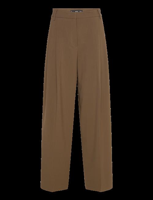Mango | Wide Leg Mid-Rise Pleated Trousers | 40