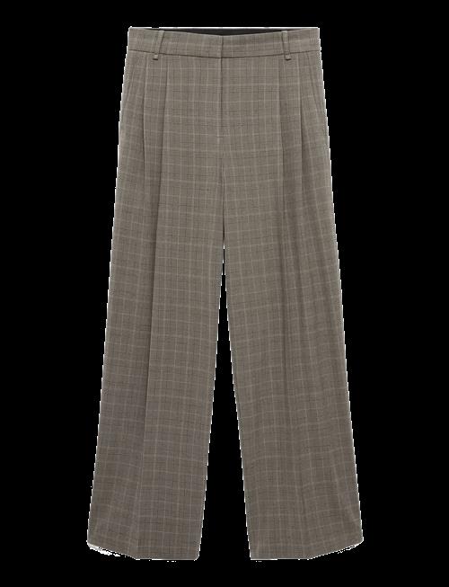 Mango | Wide Leg Check Suit Trousers | 34