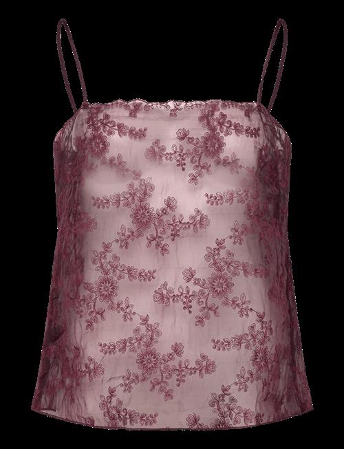 Mango | Embroidered Sheer Top | L