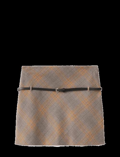 Mango | Belt Checked Skirt | 34