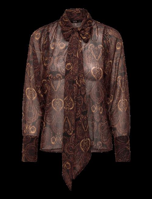 Mango | Paisley-Print Blouse With Foulard | M