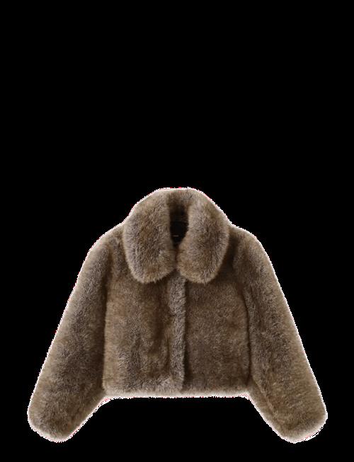 Mango | Faux-Fur Cropped Jacket | L