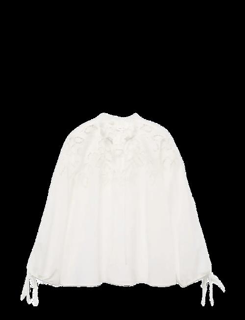 Mango | Embroidered Blouse With Bows | L