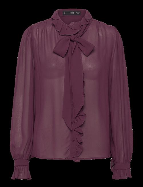 Mango | Ruffled Blouse With Scarf | M