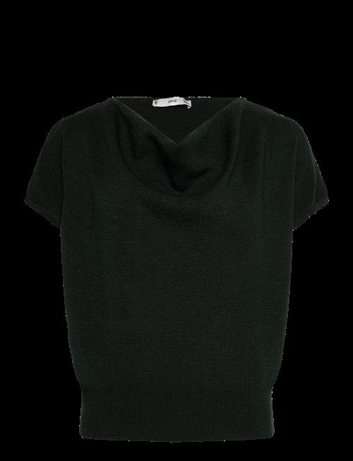 Mango | Short-Sleeved Top With Draped Neckline | S
