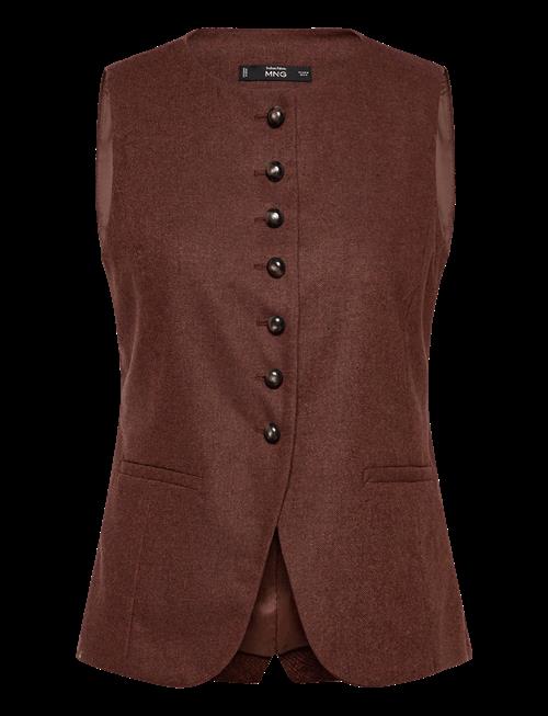 Mango | Wool-Blend Gilet With Buttons | M
