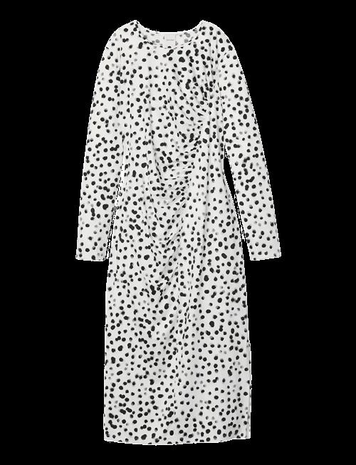 Calvin Klein | Ls Ruched Assym Printed Midi Dre | M