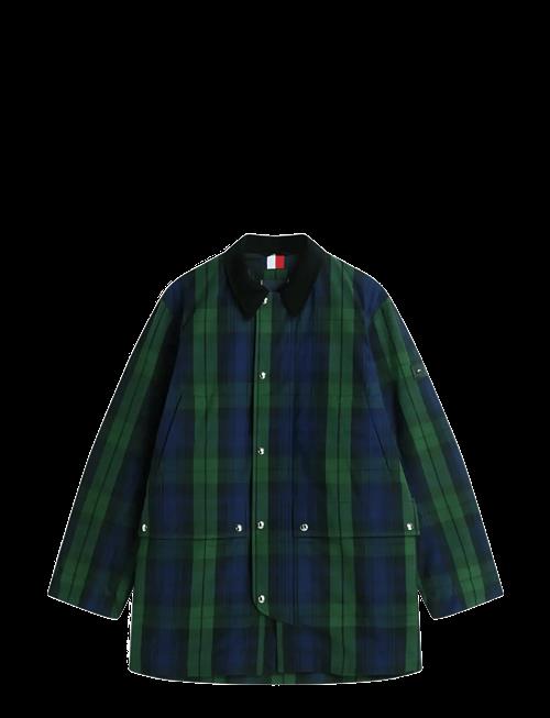 Tommy Hilfiger | Long Check Waxed Barn Coat | M