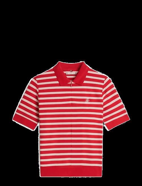 Tommy Hilfiger | Th Script Lyocell Zip Ss Polo | S