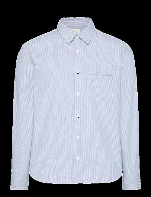 Calvin Klein | Ls Yd Thin Stripe Poplin Easy Sh | M