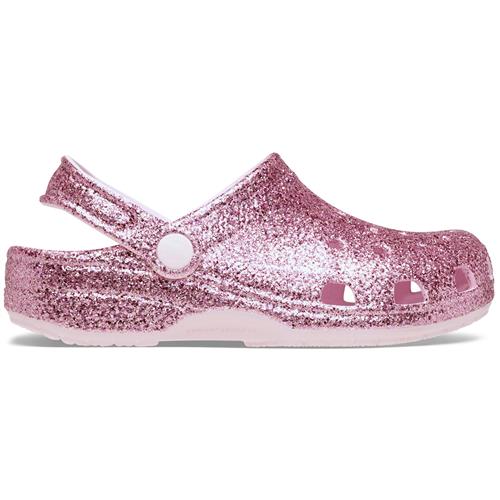 Crocs Classic Chunky Glitter Clog K PkM Pink Milk 33-34 EU  Lyserød  33-34 EU  Drenge, Piger