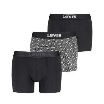 Levis 3P Logo Aop Boxer Brief Gift Sort bomuld Large Herre