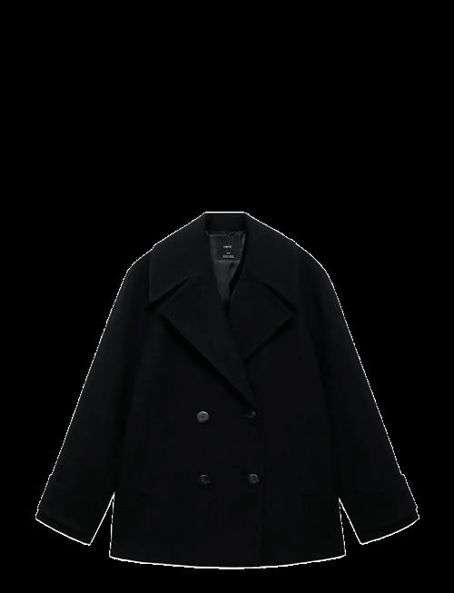 Mango | Double-Breasted Wool-Blend Coat | S
