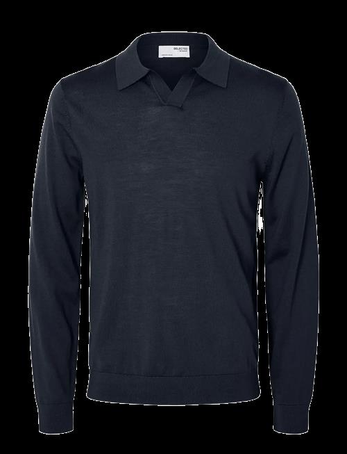 Selected | Slhtray Ls Knit Merino Open Polo | S