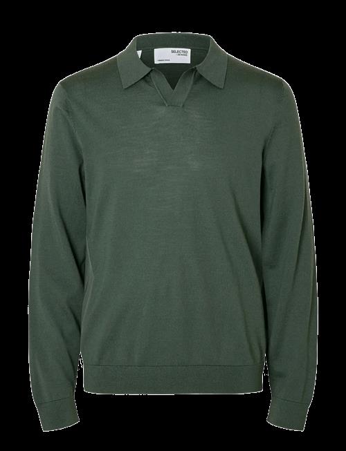 Selected | Slhtray Ls Knit Merino Open Polo | M