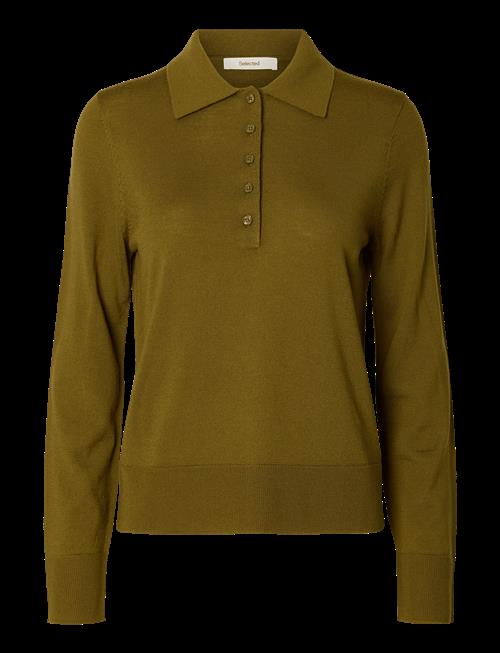 Selected | Slwthea Ls Knit Merino Collar Neck Noos | S