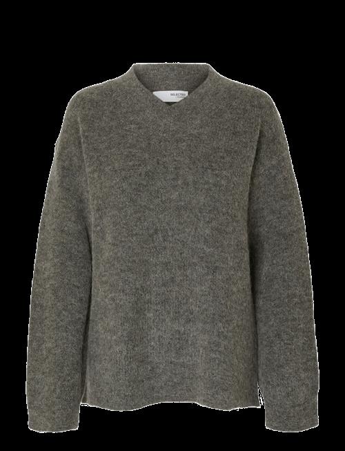 Selected | Slfsia Ras Ls Knit Long V-Neck Noos | L
