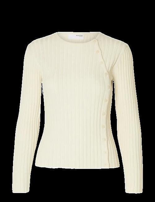 Selected | Slfhelen Ls Knit Button O-Neck Top | XS