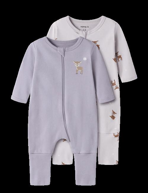 name it | Nbfnightsuit 2P Zip Ff Lilac Deer Noos | 62