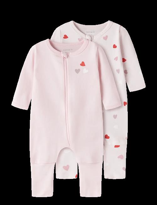 name it | Nbfnightsuit 2P Zip Ff Car. Heart Noos | 80