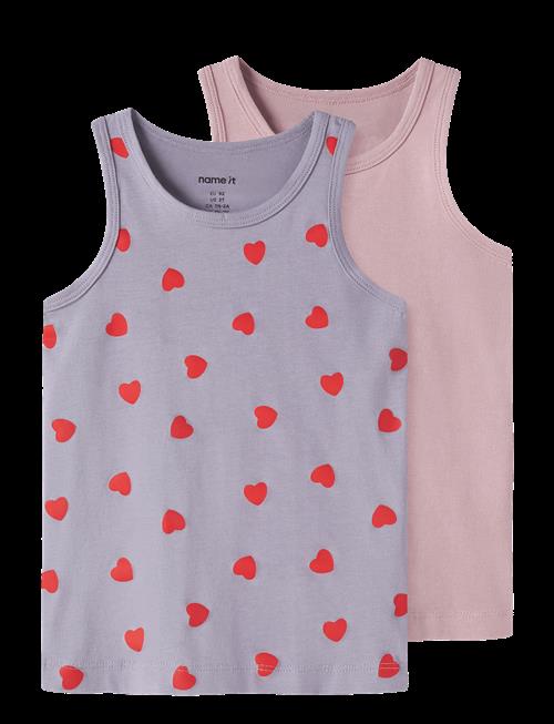 name it | Nmftank Top 2P Lavender Hearts Noos | 92