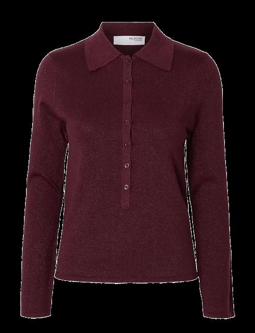 Selected | Slflura Ls Slim Knit Collar Neck | XS