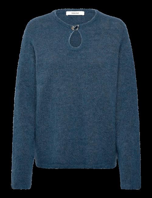 Selected | Slflulu Brushed Ls Knit Keyhole O-Neck | M