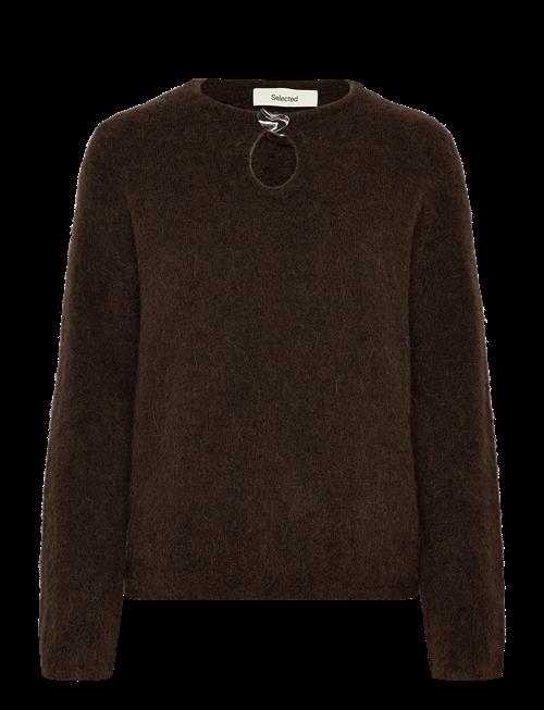 Selected | Slflulu Brushed Ls Knit Keyhole O-Neck | S