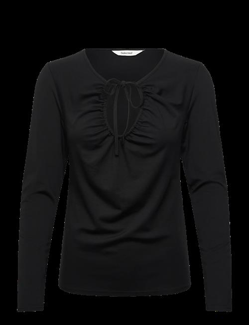 Selected | Slfslim Mia Ls Tie Top | L