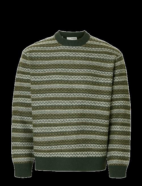 Selected | Slhrevy Ls Knit Relaxed Jac Crew Neck | S