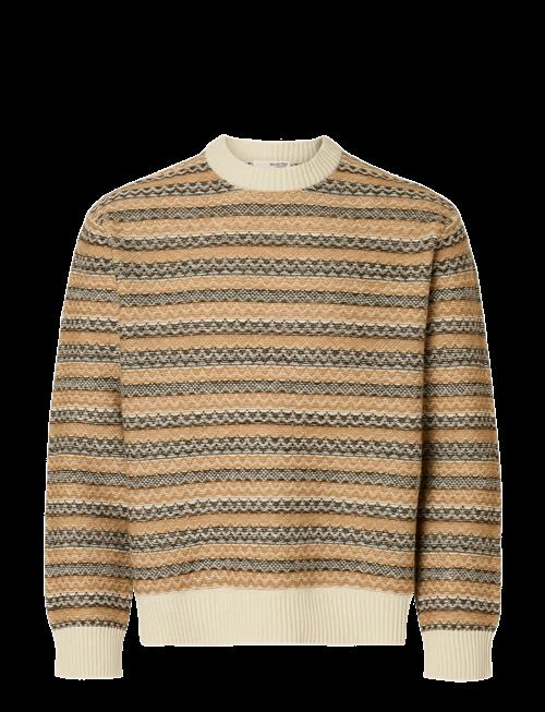 Selected | Slhrevy Ls Knit Relaxed Jac Crew Neck | M