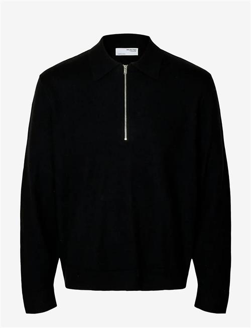 Selected | Slhtray Merino Brushed Relaxed Zip Polo | M