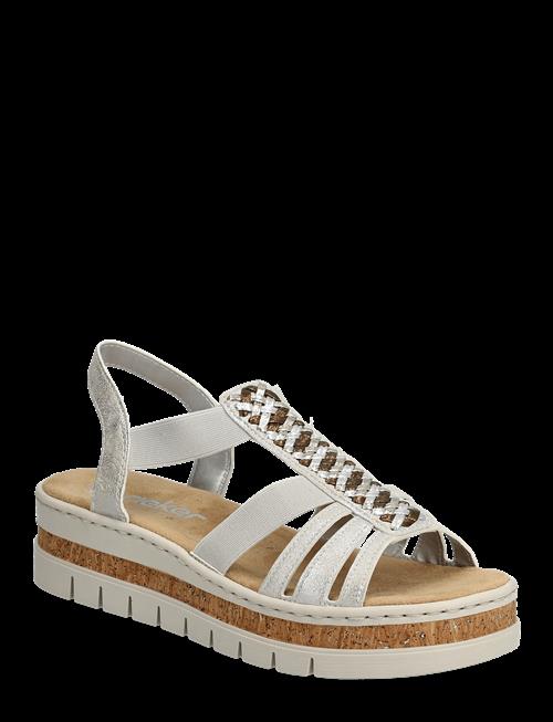 Rieker | Rieker Ladies' Sandals V4918-90 Silver/Platinum | 42