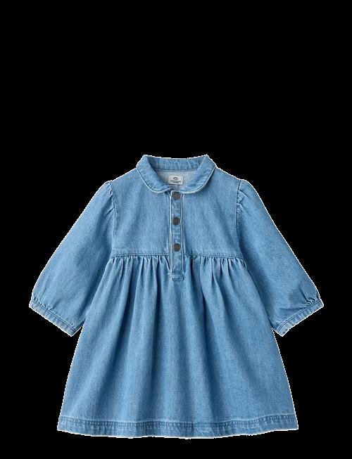 Copenhagen Colors | Organic Denim Dress W. Puff Sleeves | 122