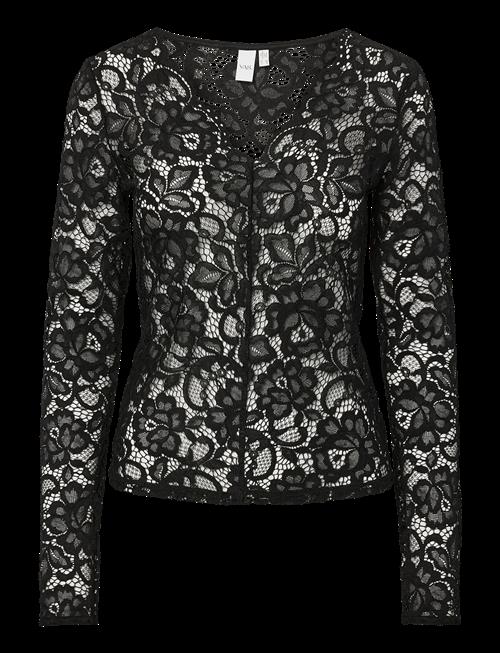 YAS | Yaslacey Ls V-Neck Lace Top S. Noos | M