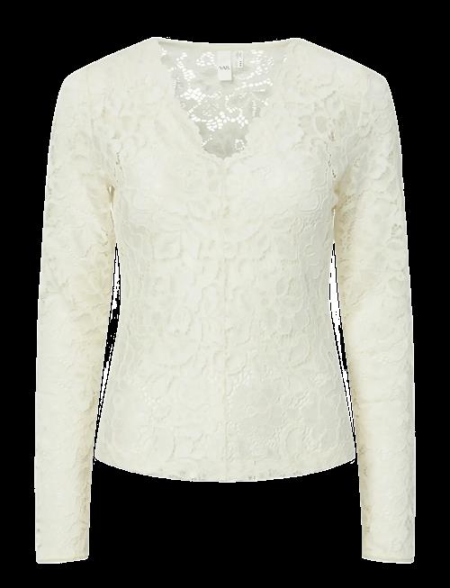 YAS | Yaslacey Ls V-Neck Lace Top S. Noos | XS