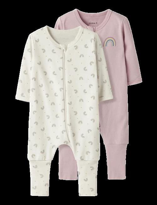 name it | Nbfnightsuit 2P Zip Ff Jet Rainbow Noos | 68