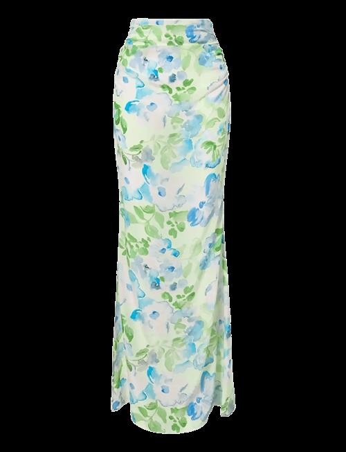 Malina | Laurel Ruched Chiffon Maxi Skirt | 36
