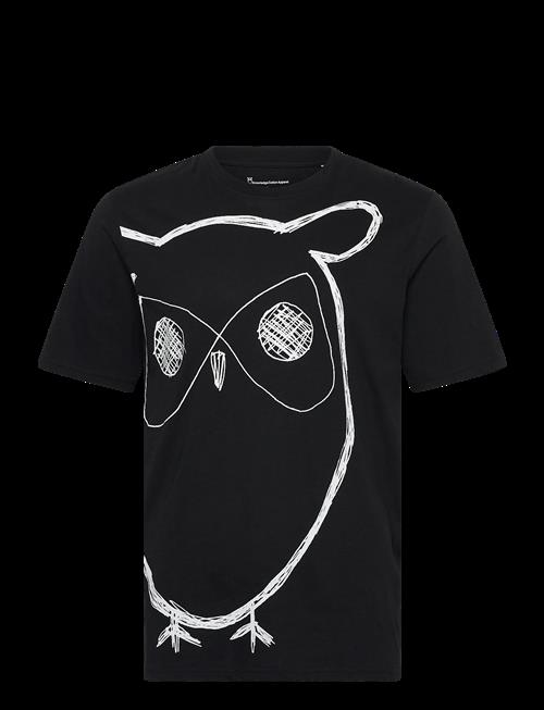 Knowledge Cotton Apparel | Big Owl Print Tee - Gots/Vegan | S