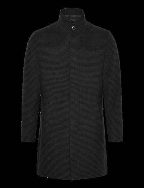 Lindbergh Black | Detachable Collar Wool Coat | XXXL