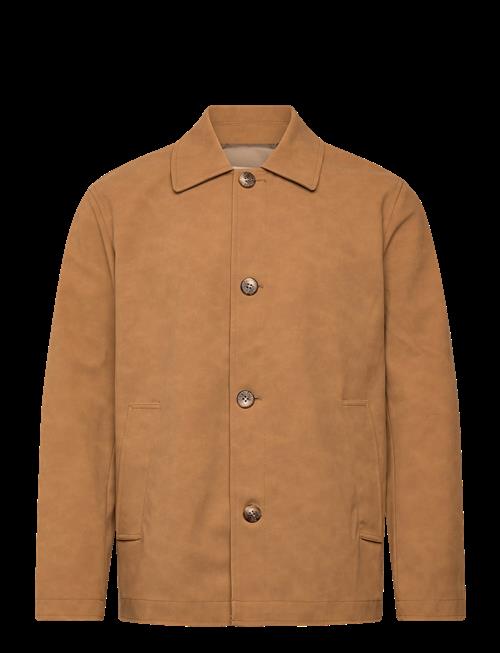 Brixtol Textiles | Alfred Faux Suede Tan Suede | S