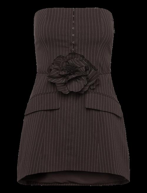 ROTATE | Pinstripe Belted Long Top | 34