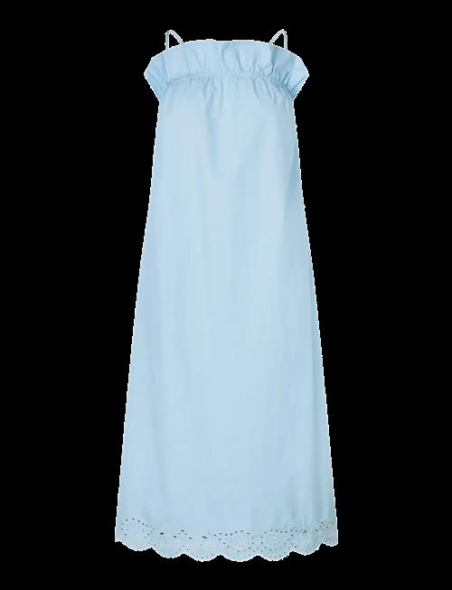 STINE GOYA | Light Cotton, Scalloped Strap Midi Dress | XL