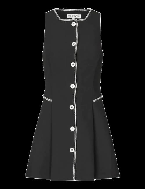 STINE GOYA | Structured Crepe, Sleeveless Button-Up Mini Dress | M